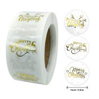 Pressure-Sensitive Adhesive Adhesive & Creative Decorative Sticker christmas design gold foil print letter Lot