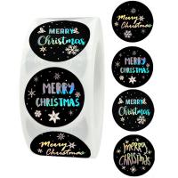 Pressure-Sensitive Adhesive Adhesive & Creative Decorative Sticker christmas design letter black Lot