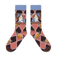 Polyester Frauen Knöchel Socke, Jacquard, unterschiedliches Muster zur Auswahl, 5Paare/Viel,  Viel