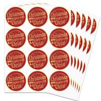 Pressure-Sensitive Adhesive Adhesive & Creative Decorative Sticker christmas design gold foil print letter red  Bag