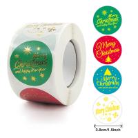 Pressure-Sensitive Adhesive Adhesive & Creative Decorative Sticker christmas design gold foil print letter Lot