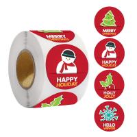 Pressure-Sensitive Adhesive Adhesive & Creative Decorative Sticker christmas design mixed pattern red Lot