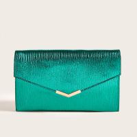PU Leather Clutch Bag with chain green PC