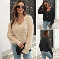 Acrylic Women Cardigan & loose knitted Solid PC