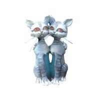 Synthetic Resin Halloween Ornaments for home decoration Synthetic Resin hand-painted Solid sky blue Lot