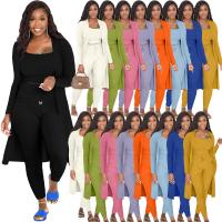 Polyester Vrouwen Casual Set Lange broek & tanktop & Jas Solide meer kleuren naar keuze Instellen