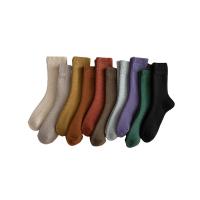 Polyester Women Ankle Sock thicken & thermal plain dyed Solid : Lot