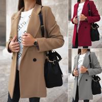 Polyester Plus Size Women Overcoat Solid PC