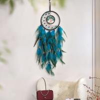 Copper Wire & Feather & Iron & Plastic Dream Catcher Hanging Ornaments for home decoration handmade PC
