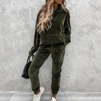 Polyester Vrouwen Casual Set Lange broek & Sweatshirt Lappendeken Solide meer kleuren naar keuze Instellen