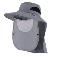 Polyester Outdoor Sun Hat detachable & sun protection & unisex & breathable plain dyed Solid : PC
