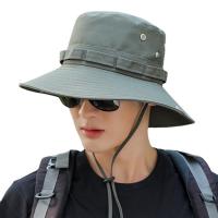 Cotton polyester fabrics Outdoor Sun Hat sun protection & for men plain dyed Solid PC