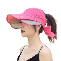 Polyester Sun Visor Cap sun protection & for women plain dyed Solid PC
