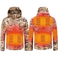 Mixed Fabric windproof & Plus Size Electric Warming Parkas & thermal & unisex camouflage PC