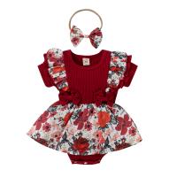 Cotton Baby Jumpsuit & for girl printed floral PC