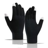 Acrylic & Spandex Adults Gloves can touch screen & fleece & thermal knitted PC