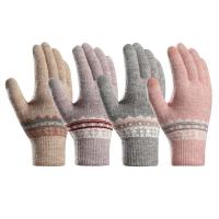 Acrylic & Spandex Women Gloves can touch screen & fleece & thicken & thermal jacquard PC