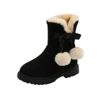 Synthetic Leather Snow Boots thicken & thermal Solid Pair