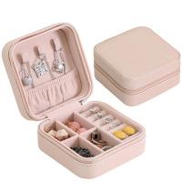 PU Leather Multifunction Jewelry Storage Case portable Solid PC
