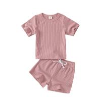 Cotton Baby Clothes Set & two piece Pants & top plain dyed Solid PC
