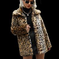 Artificial Fur Plus Size Women Coat & thermal leopard PC