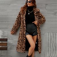 Artificial Fur Plus Size Women Coat mid-long style & thermal leopard PC