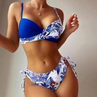 Poliéster Bikini, azul,  Conjunto