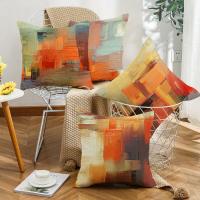 Linen Creative Throw Pillow Covers without pillow inner Tie-dye geometric PC