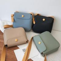 PU Leather Crossbody Bag contrast color & soft surface Solid PC