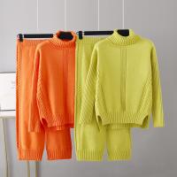 Acryl Vrouwen Casual Set Polyamide Lange broek & Boven Gebreide Solide meer kleuren naar keuze : Instellen