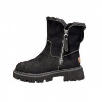 Suede side zipper Snow Boots hardwearing & thermal Pair