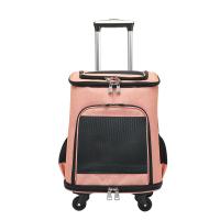 Mesh Fabric & Polyester Trolley Bag Pet Backpack breathable PC