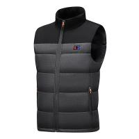 Polyester Plus Size Electric Warming Vest & washable & thermal & unisex Solid grey and black PC