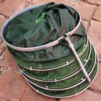 Nylon Fischnetz,  Stahlrohr, schlicht gefärbt, Solide, Armee grün,  Stück