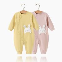 Gekämmte Baumwolle Baby Jumpsuit, schlicht gefärbt, Cartoon, mehr Farben zur Auswahl,  Stück