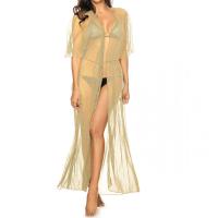Polyester Swimming Cover Ups hollow plain dyed Solid : PC