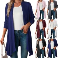 Coton Femmes Long Cardigan Solide plus de couleurs pour le choix pièce