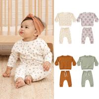 Baumwolle Baby-Kleidung-Set, Hosen & Nach oben, Gedruckt, mehr Farben zur Auswahl,  Festgelegt