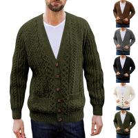 Acrylic Men Coat knitted Solid PC