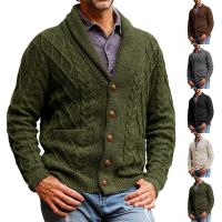 Acrylic Men Coat & loose knitted Solid PC