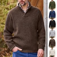 Acrylic Slim Men Sweater knitted Solid PC