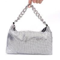Polyester Clutch Bag soft surface & with rhinestone Solid PC