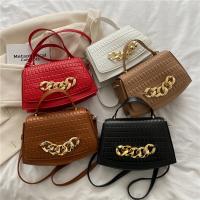 PU Leather hard-surface Handbag attached with hanging strap PC