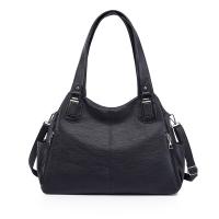 PU Leather Shoulder Bag soft surface & attached with hanging strap & waterproof Solid PC