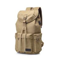 Canvas Backpack large capacity & soft surface & with USB interface Solid PC
