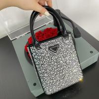 Canvas Handbag attached with hanging strap & with rhinestone PC