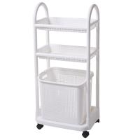 Polypropylene-PP Storage Basket with pulley white PC