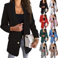 ポリエステル 女性スーツコート アセテート繊維 プレーン染色 単色 選択のためのより多くの色 一つ