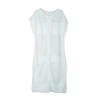Cotton Beach Dress loose & hollow Solid white : PC