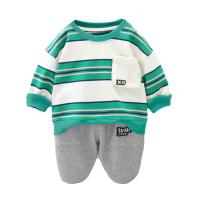 Cotton Slim Children Clothes Set & two piece Pants & top patchwork striped Set